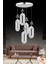 Sarı Kristal Taşlı Modern Led Avize 5'li Kumandalı Led Alfa 1