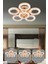 UltraNova Kumandalı 3 Renk Işık Modern Sarkıt LED Avize, Dimmerli, 60x60 cm, 6 ampul başlıklı 2