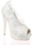 Kadın Moda Beyaz Sedef Inci Taş Işlemeli Gelin Ayakkabı Topuklu Düğün Nişan Gece Abiye Ayakkabı 2