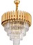 Taşlı Palmira 45'lik Kristal Taşlı Lüks Avize - (Sarı-Yaldız) E27 Metal 4 Salon / Oturma Odası 45 x 2