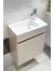 Fit Banyo Dolabı Seti (45 cm Vizon Aynalı Lavabolu Mdf) 2