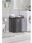 İkili renkli metal banyo ve çamaşır sepeti, pratik ve şık düzen sağlayıcı, 60 L 3