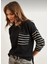 Kadın Çizgili Cepli Merserize Triko Bluz 3