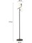 Şık Siyah Beyaz Camlı Metal Lambader, Zarif Aydınlatma, Yerden Yükseklik 101-150 cm 5