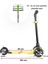 Işıklı Scooter, 3 Tekerli Yükseklik Ayarlı Çocuk Scooter, Sarı 3
