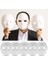 Beyaz Renk Boyanabilir Anonim Tam Yüz Cosplay Maske 24x18 cm 5