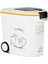 Mama Saklama Kabı, Plastik, Tekerlekli, Özel Kapaklı, Beyaz, 35L 1