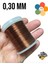 Filografi - Bakır Çiçek Teli 0,30 mm - Takı Teli - Hobi Teli - 1 Makara 1