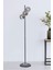 Şık Siyah Metal ve Füme Cam Yerden Aydınlatma Lambası yüksekliği 151-200 cm 1