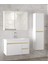 Viosen Bg-Ea 80 cm Seramik Lavabolu Banyo Dolabı Seti, Boy Dolaplı, Mdf, Hazır Kurulu-(80+35) 1