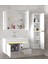 Viosen Bg-Ea 80 cm Seramik Lavabolu Banyo Dolabı Seti, Boy Dolaplı, Mdf, Hazır Kurulu-(80+35) 2