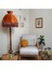 Kiremit Renk Kadife Lambader Kahve Ahşap Ayak Vintage 50 x 170 cm LM01300 1