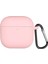 Airpods 4 Kılıf Askılı Mat Silikon Pembe [airpods 4 ile Uyumlu Kılıf - Pembe] 1