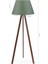 Ahşap gövdeli yeşil tripod lambader, modern ve şık tasarım, yükseklik 101-150 cm 2