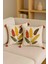 43X43 cm Sonbahar Yaprak Desenli Kırlent Kılıfı 2’li Set – Kabartmalı Nakışlı Dekoratif Yastık 1