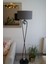 Şık Füme Siyah Metal Lambader, Yerden 180 cm, Tek Ayaklı, Modern Tasarım 1