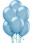 25 Pcs Shıny Metallıc Blue Balloon Parlak Metalik Açık Mavi Balon Helyum Gazı Uyumlu 1