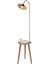 Doğal Ahşap Modern Ayaklı Şık Abajur Lambader, Metal, Tripod, Yerden Yükseklik: 101-150 cm 2