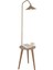 Doğal Ahşap Modern Ayaklı Şık Abajur Lambader, Metal, Tripod, Yerden Yükseklik: 101-150 cm 3