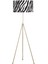 Noa Eskitme Tripod Boyu Ayarlanabilir Metal Lambader Zebra Desenli 1