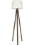 Modern ahşap ayaklı konik başlıklı şık ev lambası, yüksekliği 101-150 cm, beyaz kahverengi 1