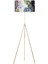 Noa Gold Kaplama Tripod Boyu Ayarlanabilir Metal Lambader - Gül Desenli 1