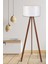 Şık Beyaz Puantiye Desenli Tripod Lambader, modern ve estetik aydınlatma seçeneği 3