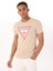Bisiklet Yaka Desenli Kahve Erkek T-Shirt M2YI71I3Z14G1DR Cn Ss Orıgınal Log 1