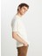 Bisiklet Yaka Kırık Beyaz Erkek T-Shirt MW7NM20387742L Relaxed Fit Small 3
