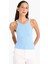 Slim Fit Dar Kesim Halter Yaka Fitilli Kaşkorse Atlet E2176AX25SP 4