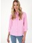 Slim Fit Gömlek Yaka Fuşya Kadın Gömlek CRISCOLOR025Y 1