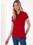 Polo Yaka Kırmızı Kadın T-Shirt GTP-IY025 1