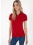 Polo Yaka Kırmızı Kadın T-Shirt GTP-IY025 3