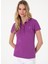 Polo Yaka Açık Mor Kadın T-Shirt GTP-IY025 3