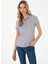 Polo Yaka Gri Melanj Kadın T-Shirt GTP-IY025 1