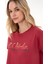 Bisiklet Yaka Bordo Kadın T-Shirt Gıselle 2