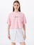 Bisiklet Yaka Baskılı Pembe Kadın T-Shirt J5SL-TST7020 3