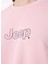 Bisiklet Yaka Baskılı Pembe Kadın T-Shirt J5SL-TST7020 5