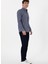 Slim Fit Gömlek Yaka Lacivert Erkek Gömlek Dart 4