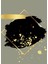 Siyah-Gold-Gri Soyut Desenli Model 04 Çerçeveli Temperli Cam Tablo Tekli Dikey 2