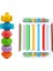 Montessori Bebek Oyuncakları 0-12 Ay Duyusal Gelişim Öğrenme Eğitim Oyuncakları Renkli Bloklar Bebekler Için Sıralama Oyunu Bebek Renk: Gökkuşağı Küpü (Yurt Dışından) 1