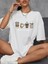 Baskılı Oversize Bisiklet Yaka Tshirt 1