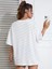 Baskılı Oversize Bisiklet Yaka Tshirt 3