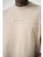 Erkek Reconnaissance Nakışlı Oversize T-Shirt Bej 4