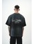 Erkek But Damn Nakışlı Oversize T-Shirt Siyah 1