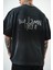 Erkek But Damn Nakışlı Oversize T-Shirt Siyah 4