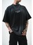 Erkek But Damn Nakışlı Oversize T-Shirt Siyah 5