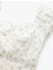 Kayık Yaka Bağcık Detaylı Fermuarlı Çiçekli Dar Kesim Poplin Crop Bluz 5