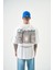 Erkek Expectation Nakışlı Oversize T-Shirt Beyaz 3