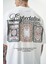 Erkek Expectation Nakışlı Oversize T-Shirt Beyaz 5